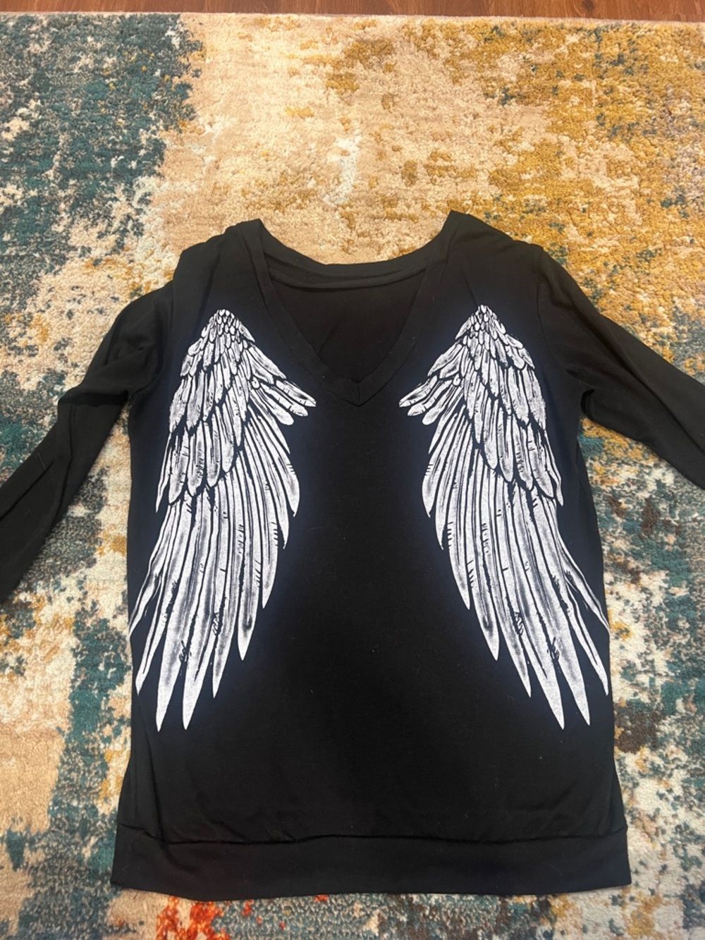 Midnight Hour Black Hoodie with Lace Detail